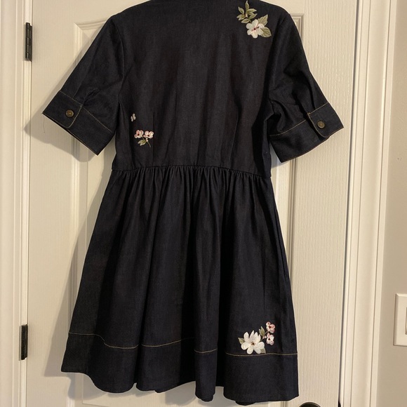 Kate Spade embroidered denim shirt dress size 8NWT - Picture 6 of 8